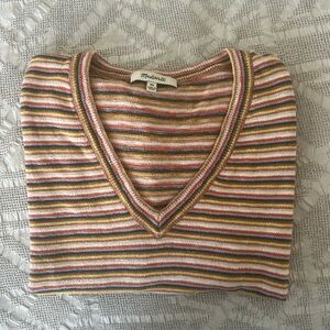 Madewell oversized striped short sleeve knit